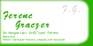 ferenc graczer business card